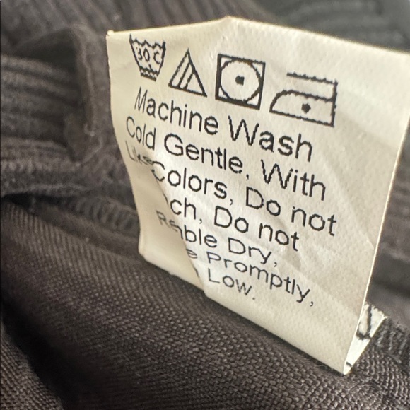 PETAL & PUP Corduroy Talaren Cropped Ankle Pants Black High Rise 4 Fall Winter - Picture 7 of 7